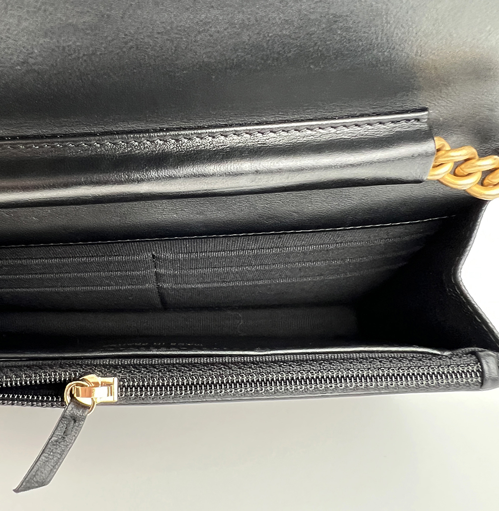 Boy Chanel Woc  經典菱格小牛皮多卡鏈條包 黑 / 復古金扣 